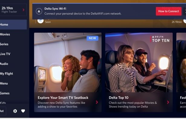 Delta expands its flagship Sync seatback feature to 330 aircraft