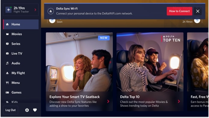 Delta expands its flagship Sync seatback feature to 330 aircraft