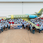 The first production Cessna Citation Ascend, unveiled in Wichita, features a redesigned flat-floor cabin with luxury interiors and advanced passenger amenities.