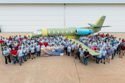 The first production Cessna Citation Ascend, unveiled in Wichita, features a redesigned flat-floor cabin with luxury interiors and advanced passenger amenities.