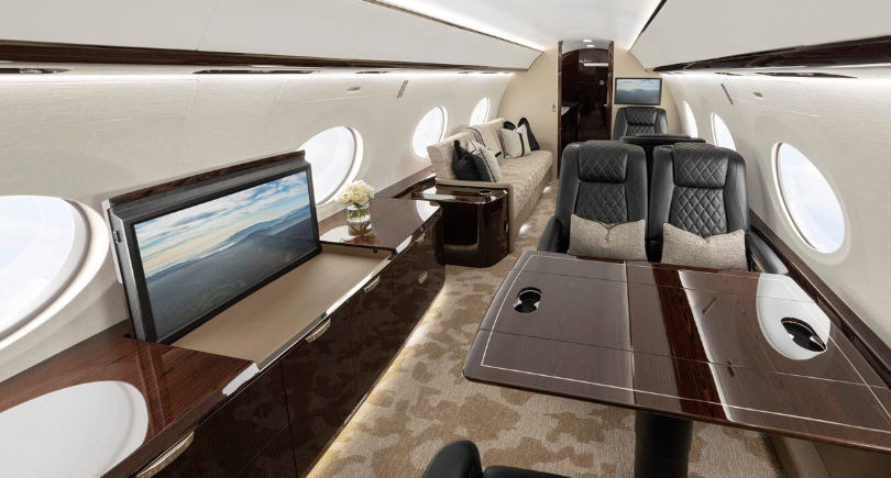 G800 cabin seating and living areas