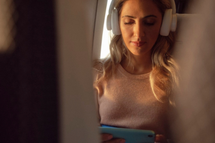 British Airways cabin featuring Starlink connectivity
