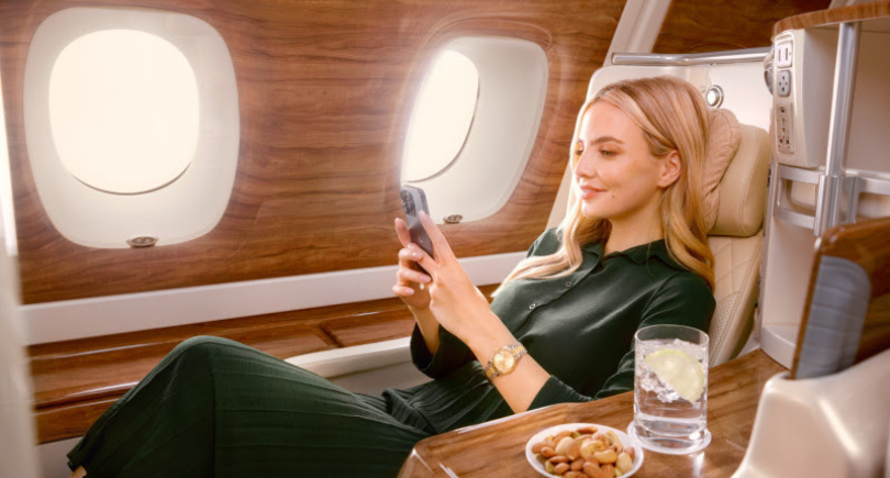 Emirates first A380 Starlink installation