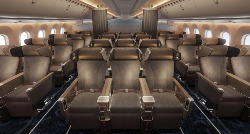 China Airlines new premium economy cabin