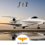 Jet 1 Charter aircraft displayed after renewing WYVERN WINGMAN certification.