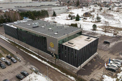 Aerial view of J&C Aero’s facility in Vilnius, Lithuania, acquired by SETNA to expand aircraft cabin MRO services.