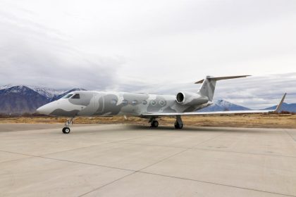 Duncan Aviation completes a bespoke Gulfstream G450 refurbishment featuring heritage-inspired camouflage and residential-style cabin design.