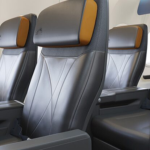 Allegiant premium aircraft seats arranged in a two-by-two cabin layout.