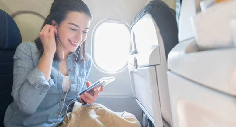 Passenger streams inflight entertainment using AirFi's AirFunnl IFE platform
