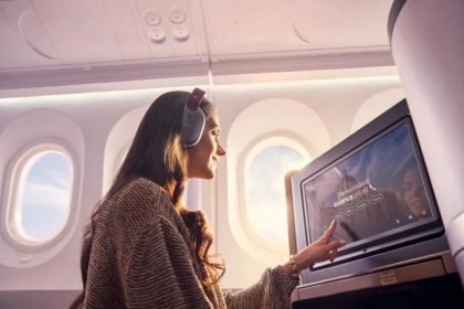 Avianca Boeing 787 Business Class cabin with Panasonic Astrova 4K OLED IFE
