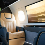 Praetor 600E cabin with Smart Window display