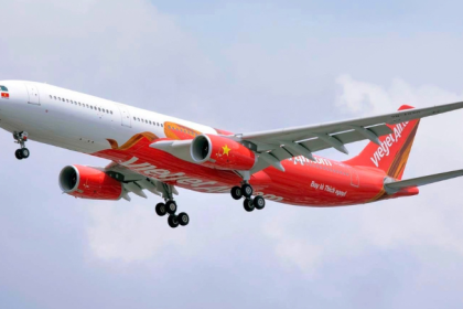 Vietjet Airbus A330 aircraft flying during flight operations