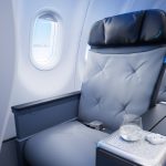 JetBlue BlueFirst domestic first-class cabin with 13.3-inch seatback IFE screens and upgraded seating.